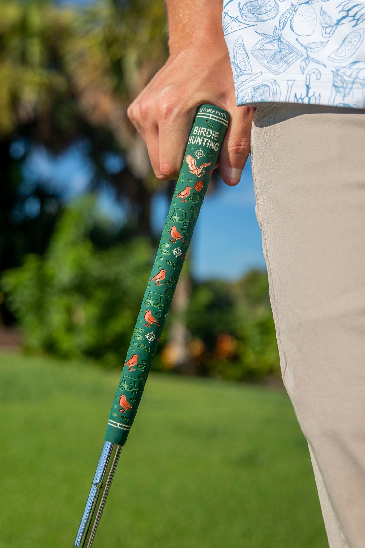 Birdie Hunting golf grip lifestyle shot